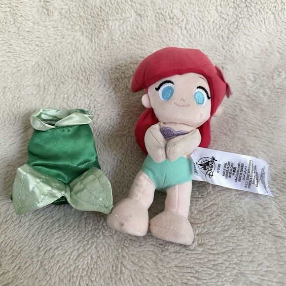 Disney nuiMOs Ariel The Little Mermaid Plush Doll 7" Removeable Tail Poseable - Picture 7 of 8